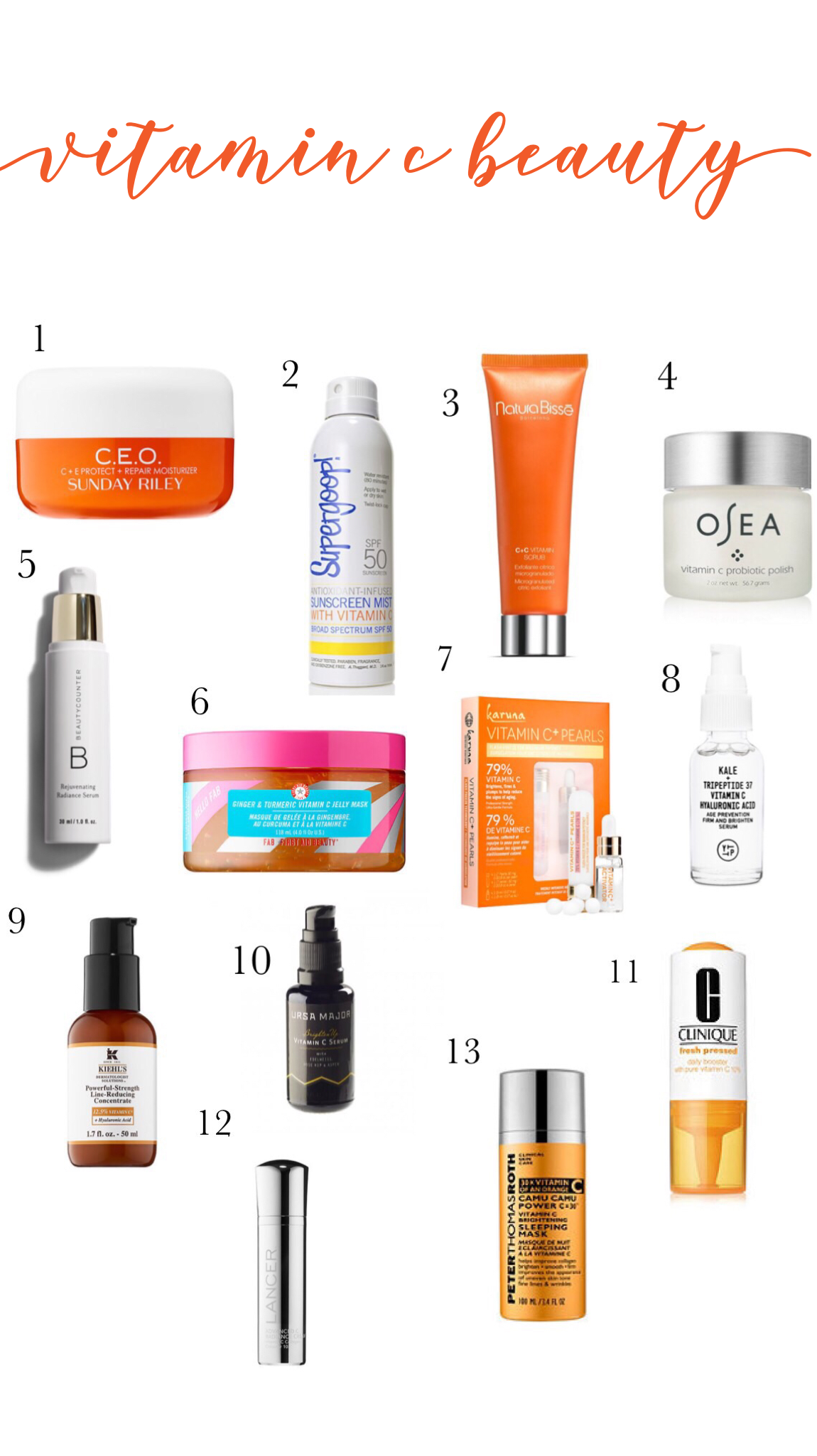 Vitamin c beauty products