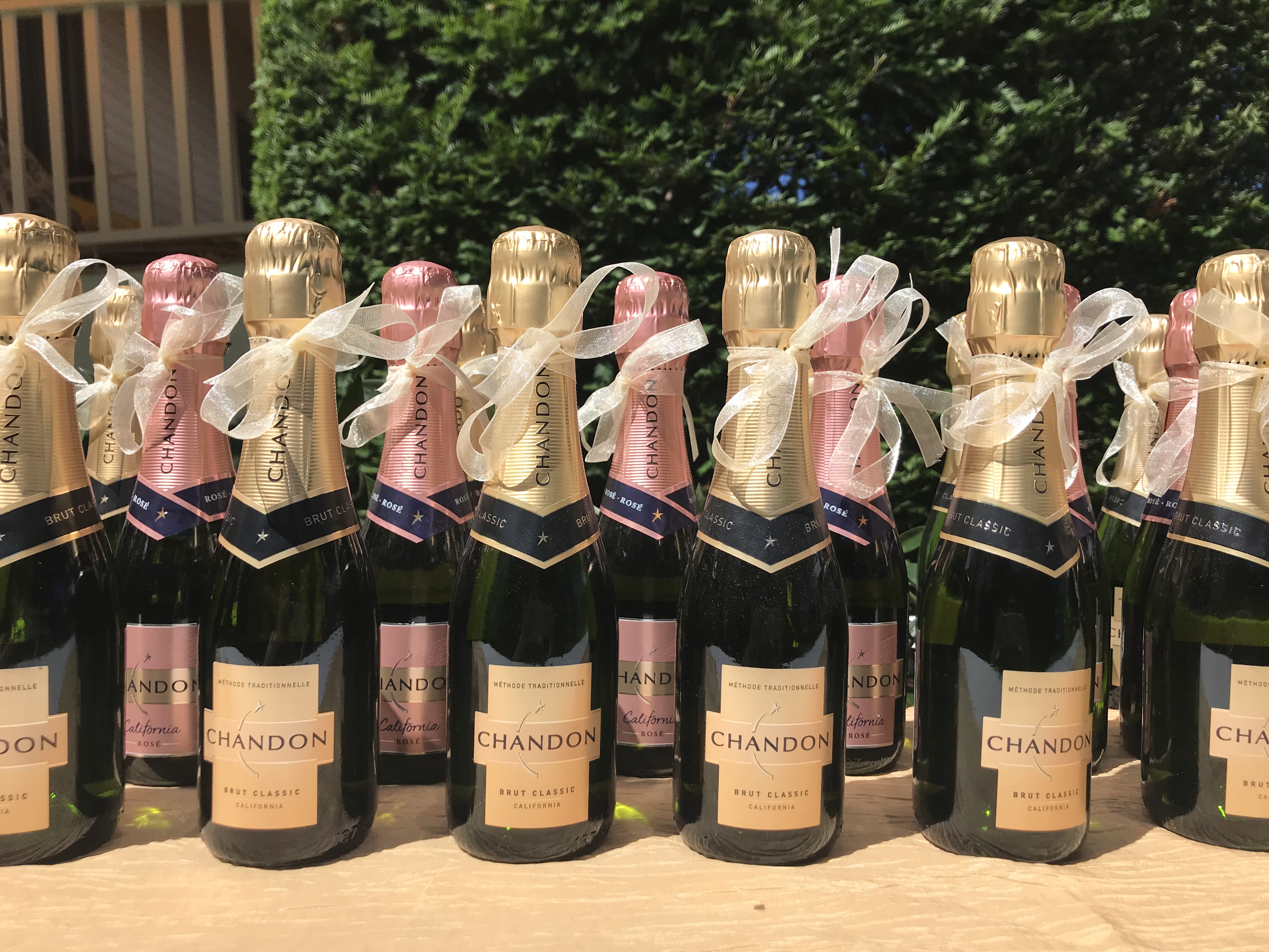 champagne favors for bridal party