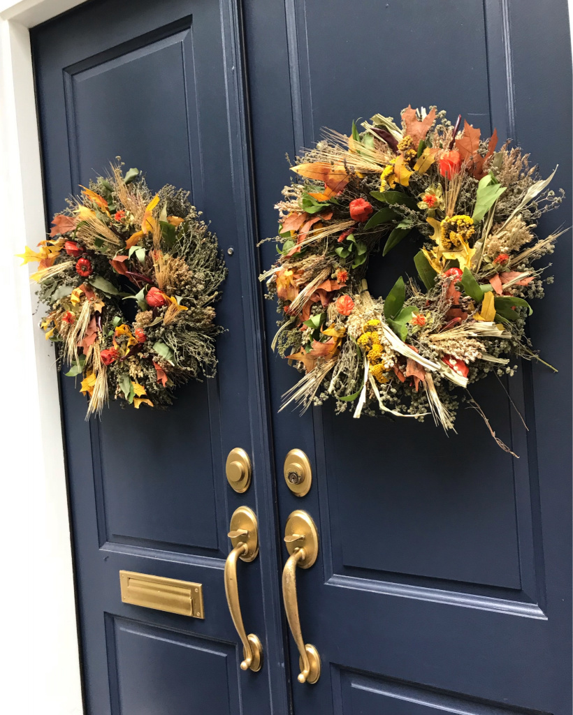 Entryway fall decor, fall wreath, fall abundance wreath, fall entry way decor