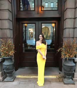 fancy yellow dress for a wedding
