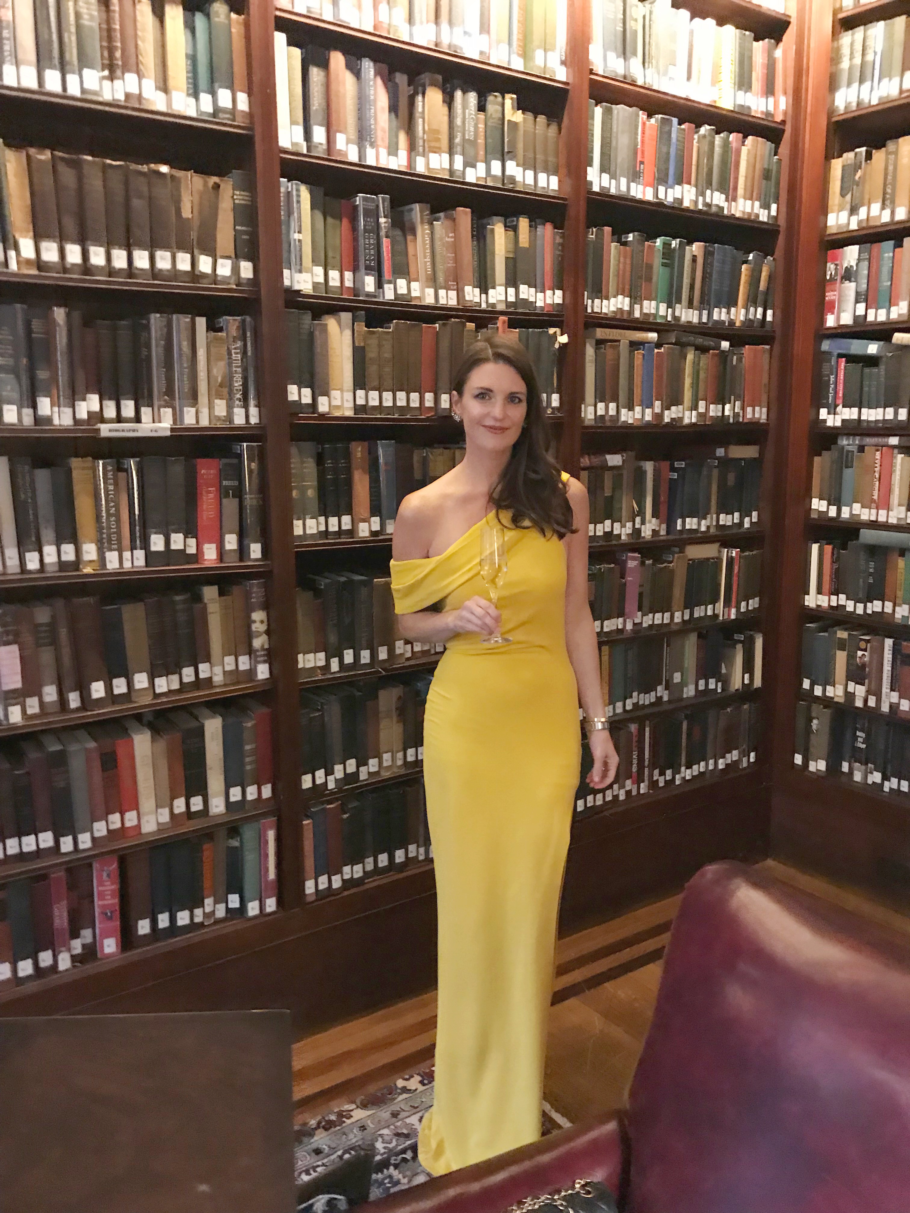 Yellow dress at the union league Philadelphia 