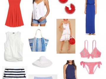 summer casual outfits. Fourth of July outfit ideas. American style. Summer weekend style. Summer maxi dress outfit ideas