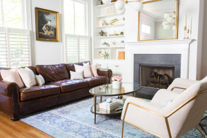 living room reveal. Interior design. living room design. modern living room. fireplace mantle design