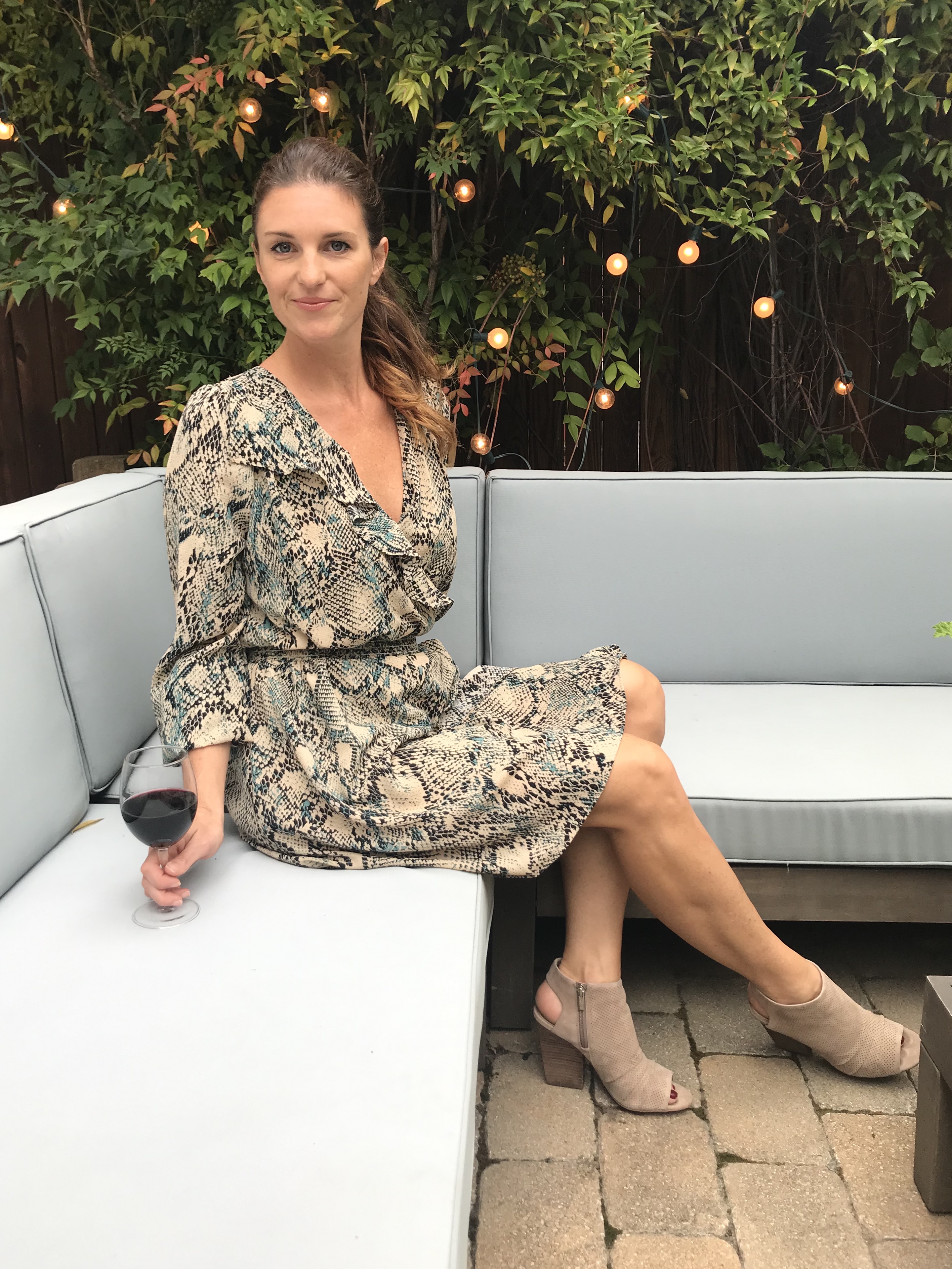 snake skin print dress for fall. rent the runway. fall dresses. 