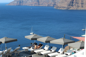 views from the andronis hotel oia greece