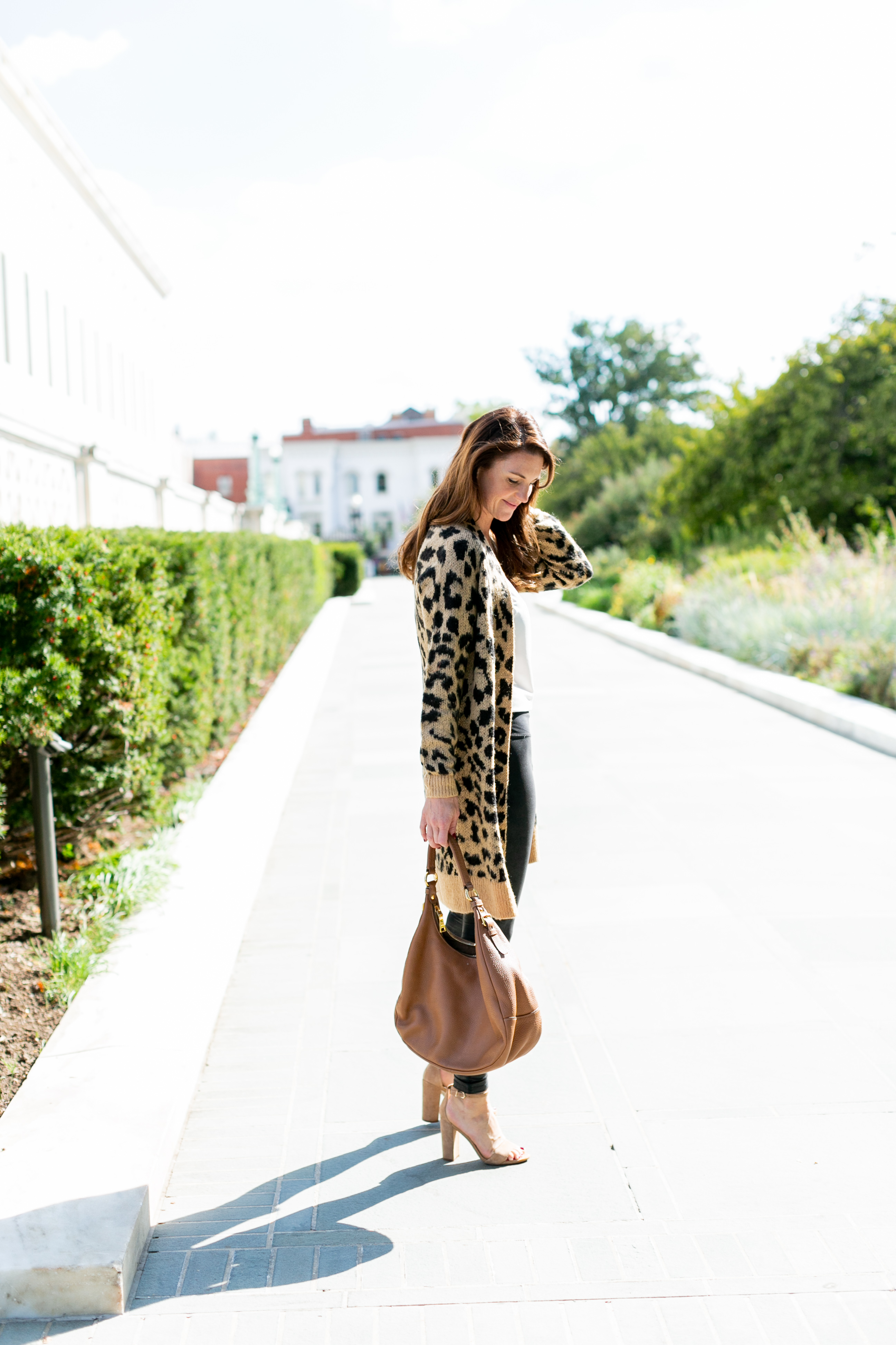 leopard print cardigan, fall outfit ideas, spanx outfit, fall staples