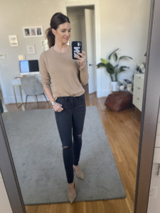 January ootds / made well jeans / over 49 style/ casual easy outfits
