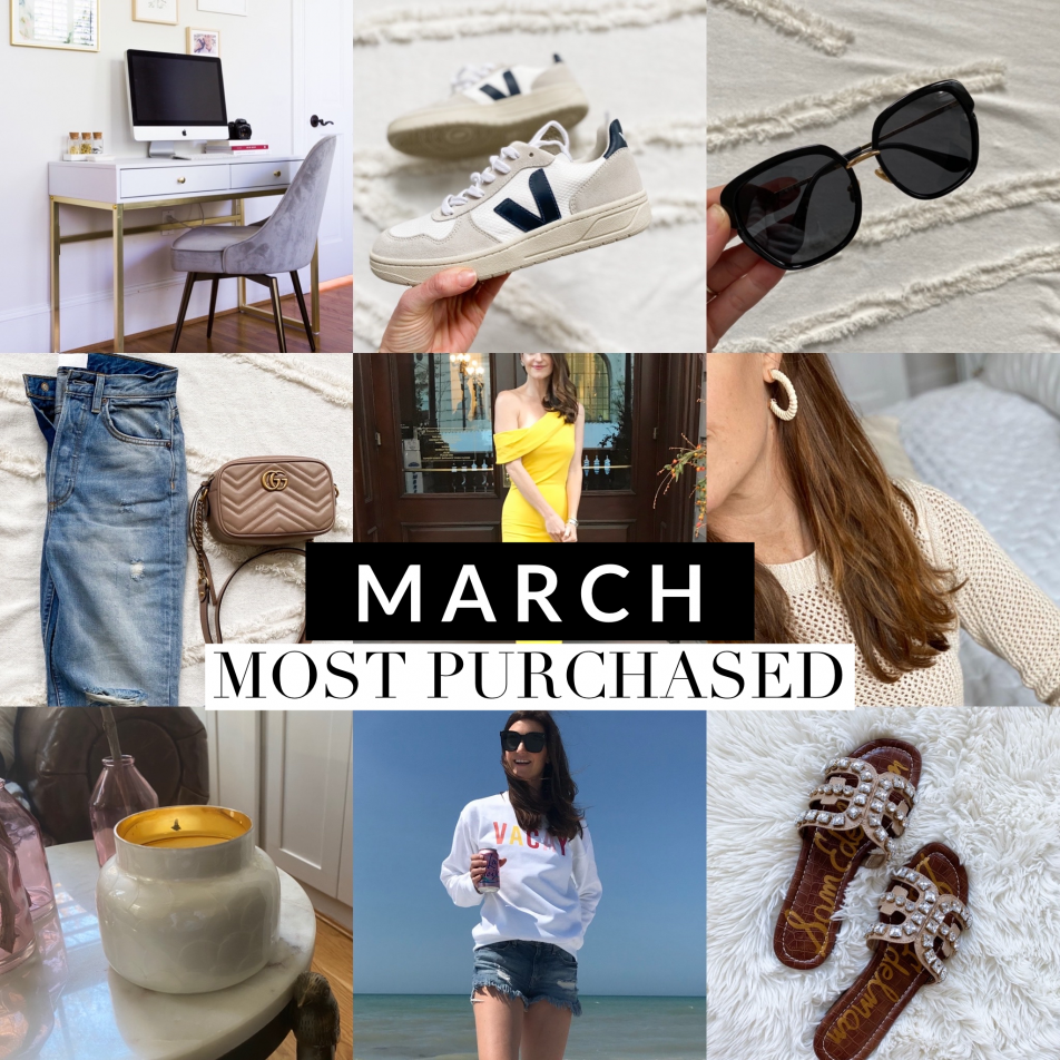 Most purchased in March 2020 // Spring favorites