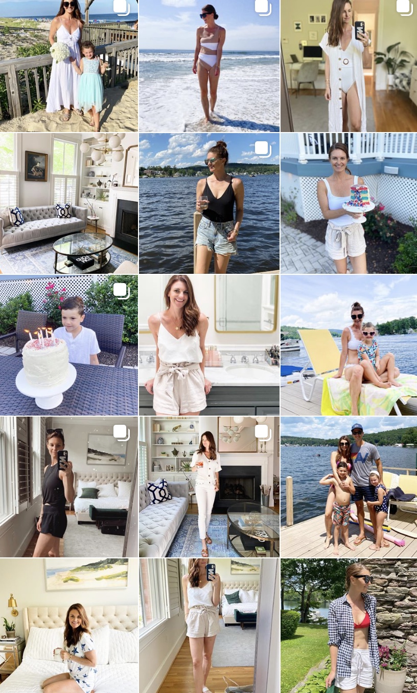 July Instagram roundup, what to wear in July , finding beauty mom outfit inspiration for summer 