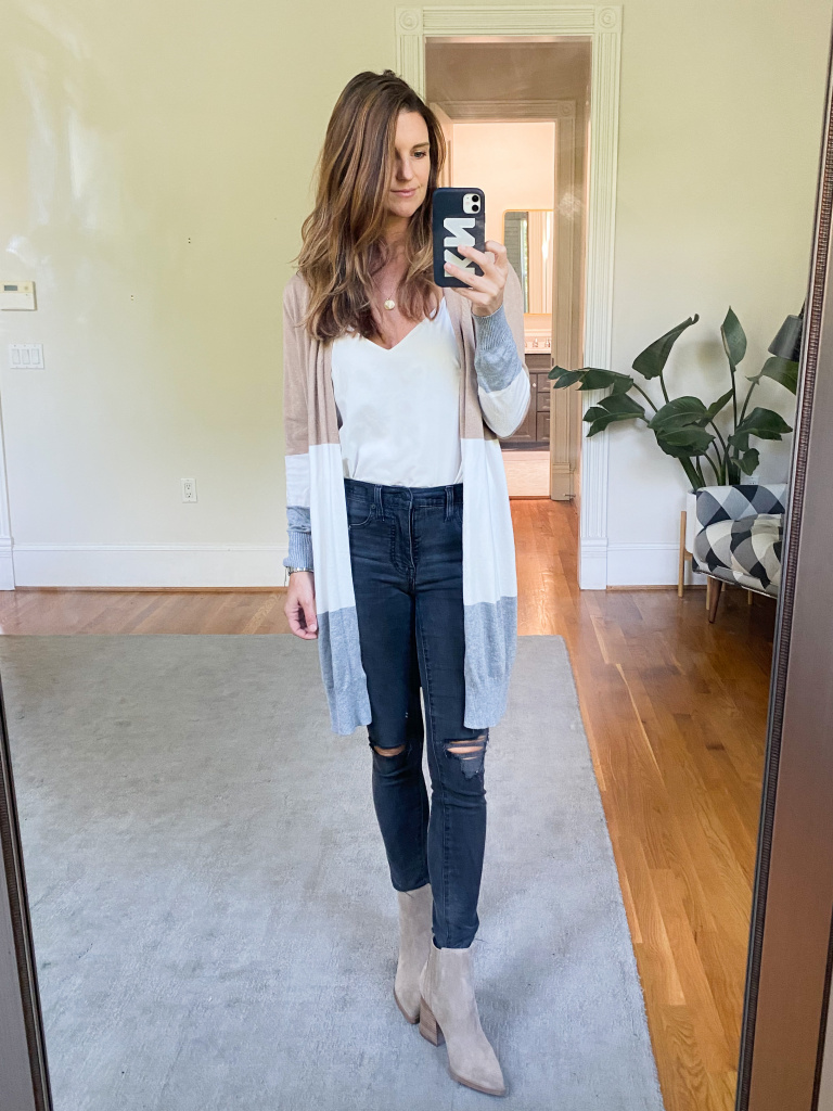 End of summer looks, lightweight cardigans for fall, transition looks, fall style over 40, finding beauty mom outfit ideas