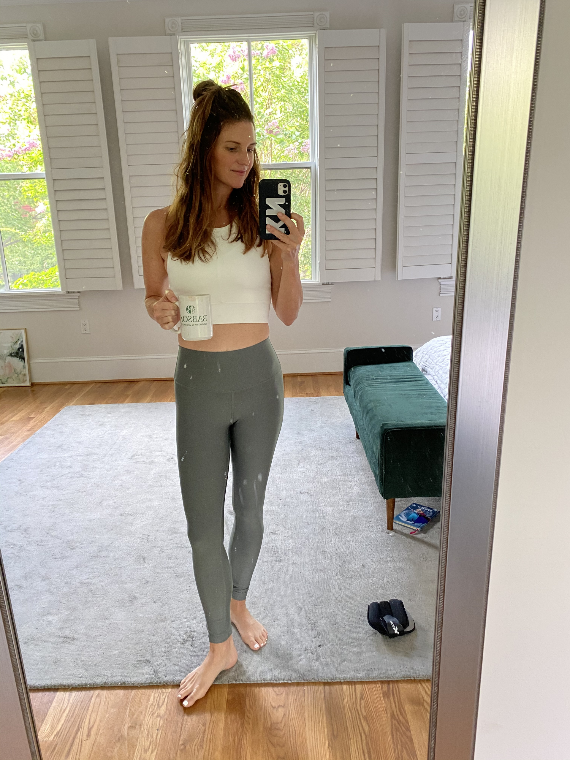 August recap, fitness outfits, barre instructor outfits, Alo leggings, workout style, IVL collection, finding beauty mom outfit ideas 