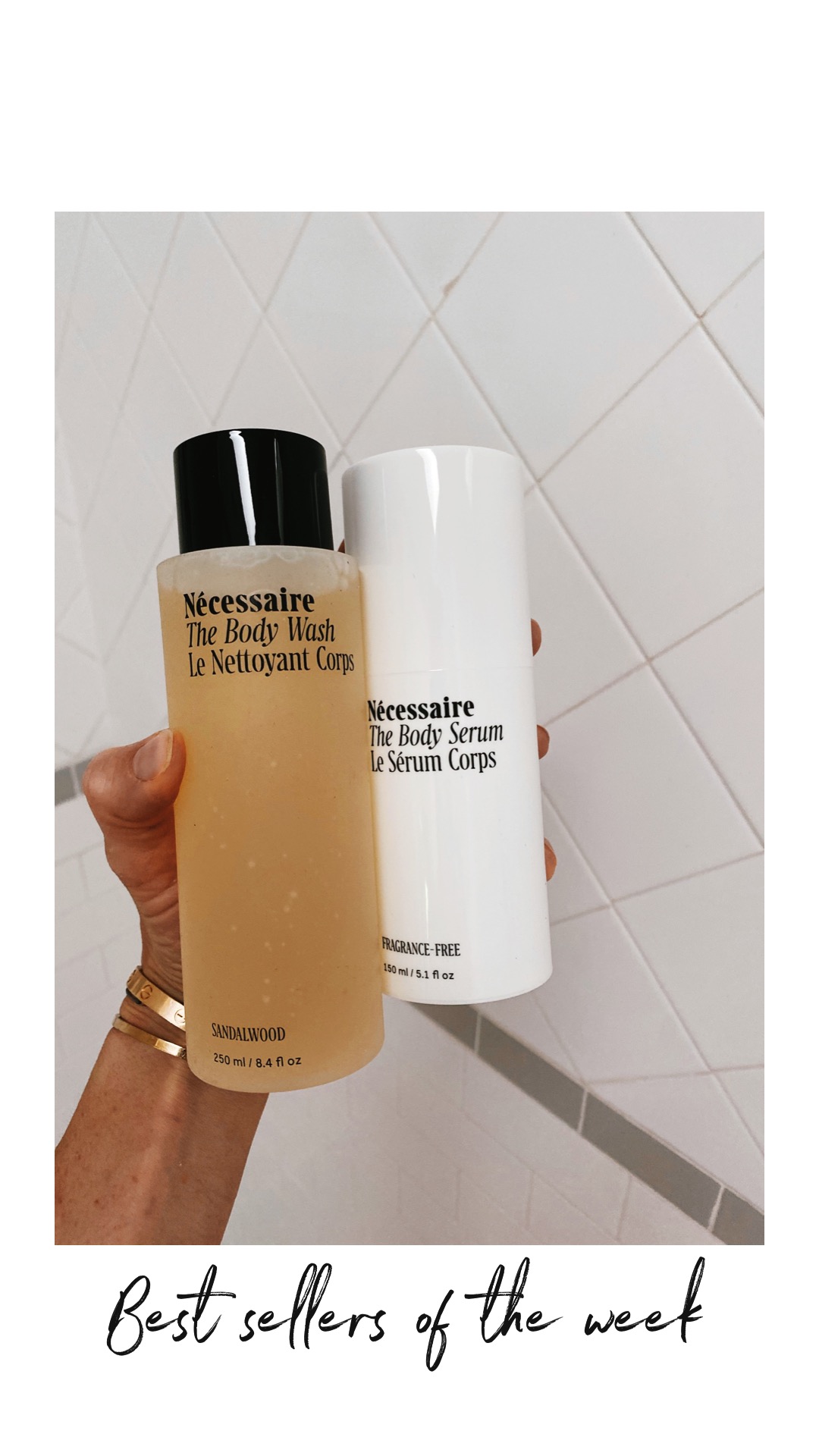 Favorite non toxic body wash, necessaire body wash, finding beauty mom favorites, August recap 
