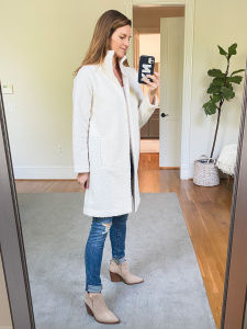 Fall Target outfits, cream colored cardigan from target, neutral outfit ideas from finding beauty mom