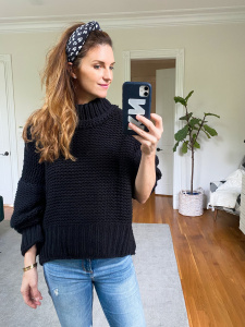 Black sweater outfit ideas, black sweater looks for fall and winter, weekend outfits, finding beauty mom outfit ideas