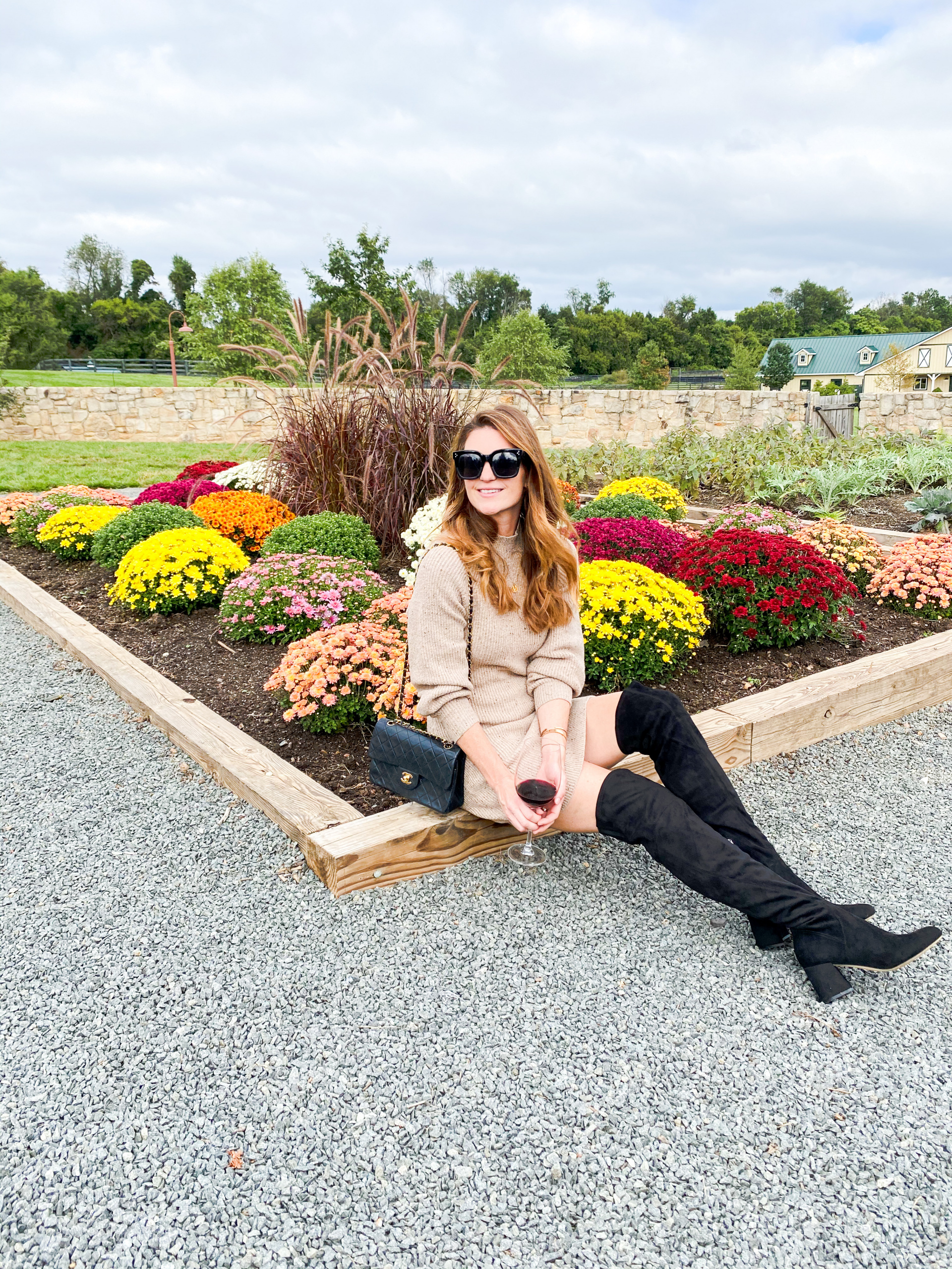 black high knee boots