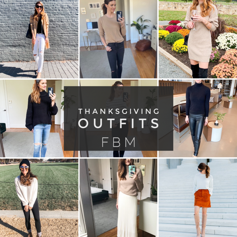 Thanksgiving outfit ideas, what to wear for thanksgiving, November style, the November edit, camel colored outfits, neutral fall outfits, finding beauty mom outfit ideas