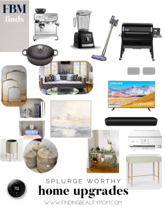 Splurge worthy home upgrades. Modern home features you need in 2021, best home gifts, holiday guide, finding beauty mom gift guides