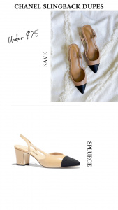 Chanel slingback dupes, Black and Tan shoes, best luxury dupes, Chanel dupes, gifts for her