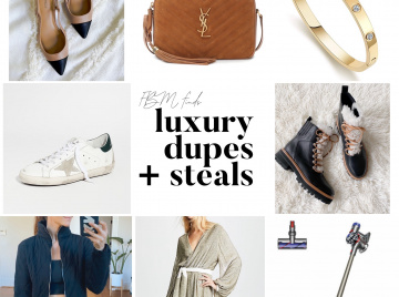 Luxury dupes and steals, finding beauty mom gifts for her, best splurges and saves, designer bag dupes, designer shoe dupes