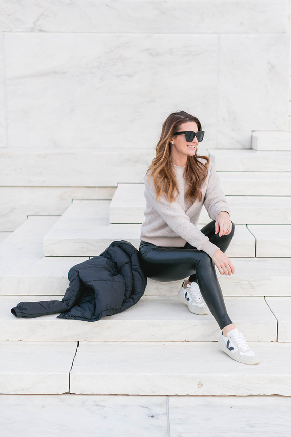 Winter outfits, casual winter outfits, Spanx outfits, easy winter outfits, everlane style, sneaker outfit 