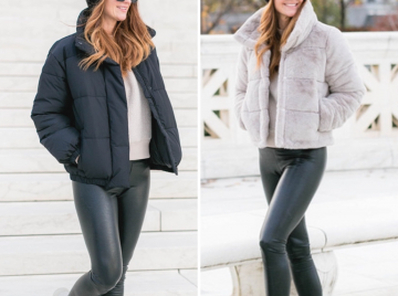 2 puffer jackets for winter, winter style, winter jackets, finding beauty mom style, faux fur puffer coat