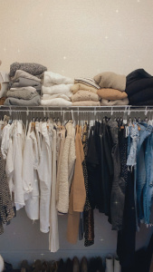 Closet organizing, neutral closet essentials, closet organizer