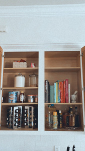 Home Organization ideas, cabinet organization , cleaning out you kitchen, wellness cabinet, healthy habits