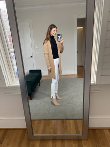 Spring layers, layering pieces for spring, j crew style, neutral style: white jeans and nude pumps, finding beauty mom