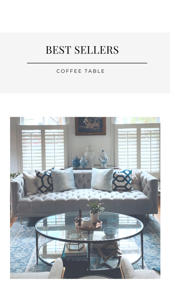 crate & barrel coffee table, livinf room decor, glass coffee table, oval coffee table, classic home decor