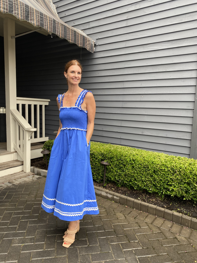 coastal dress, coastal grannie style, blue and white dresses for summer, coastal aesthetic 