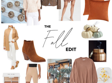 The Fall Edit, Fall mood board, fall inspiration board, fall outfits, fall home decor, autumn home, pottery barn home, finding beauty mom