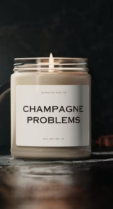 champagne problems taylor swift candle gift for swifties subtle swift home decor