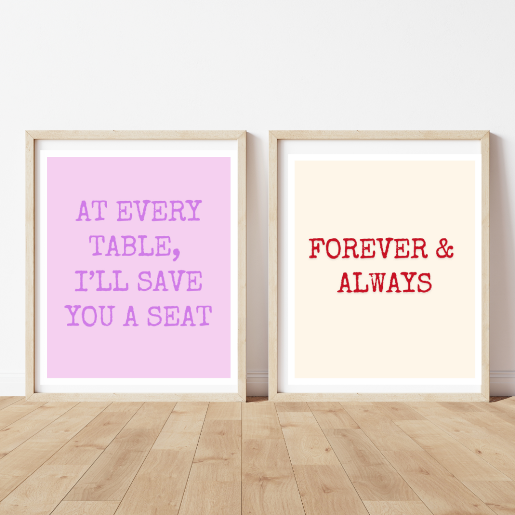 Taylor Swift Valentine's Day gifts for the Swiftie in your life Taylor Swift lyrics posters